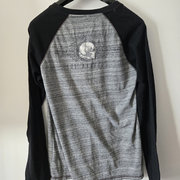 XZAVIER Y2K LTD Edition Skull Longsleeve Henley. Size Medium - Picture 5 of 10